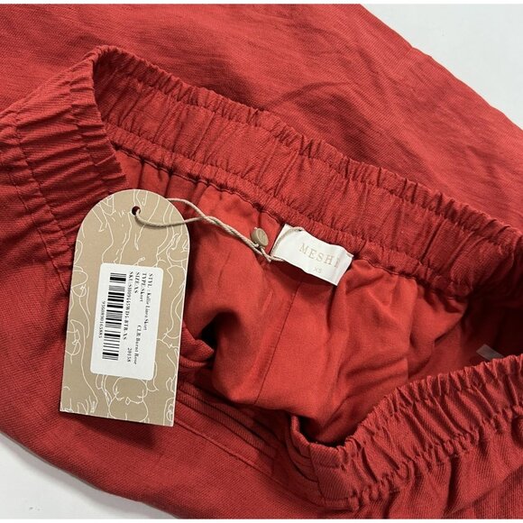 Meshki Kallie Linen Skort in Burnt Rose - Picture 6 of 6